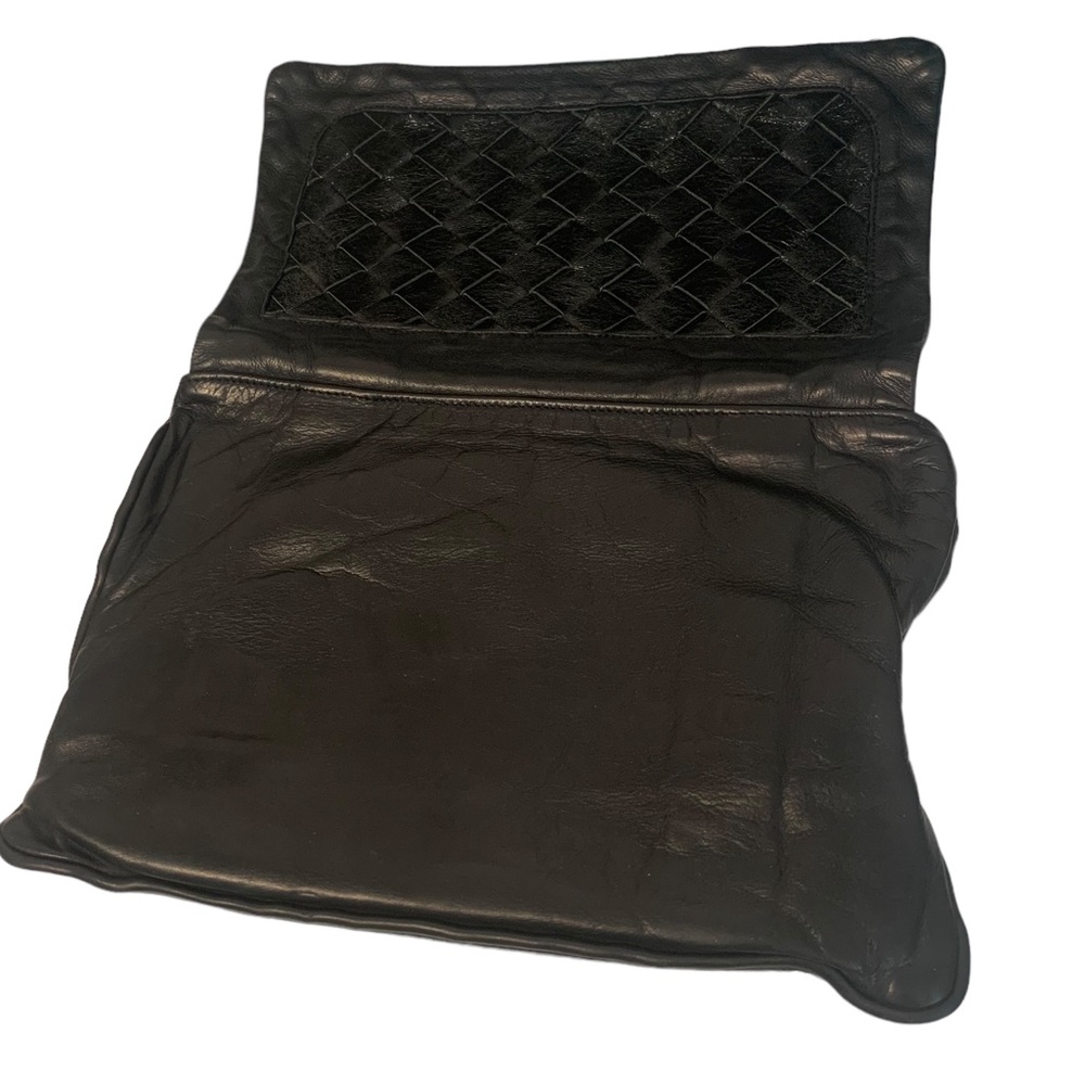 Jas MB London Woven Leather Oversized Clutch - Black - Picture 3 of 8